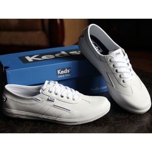 NIB NWT Keds Ortholite Leather Shoes White 8